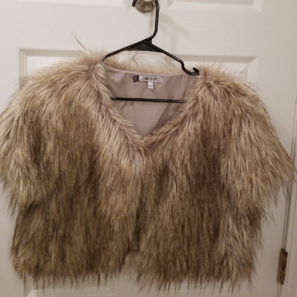 Jennifer Lopez Faux Fur Vest